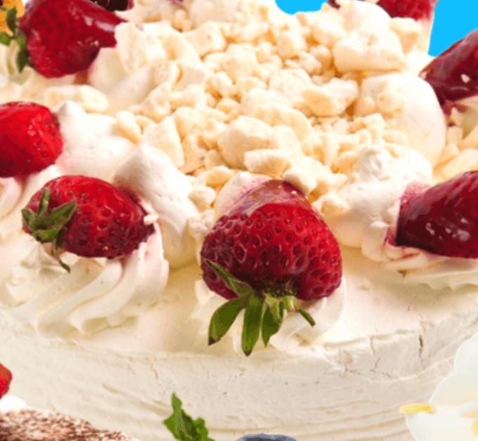 Fresh cream celebration cake