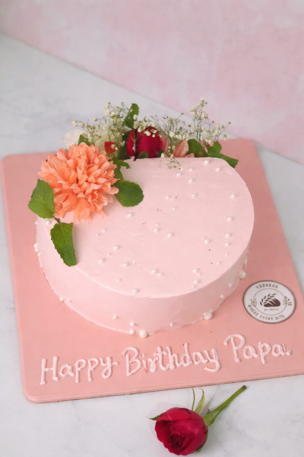 Happy birthday Papa, with fresh florals